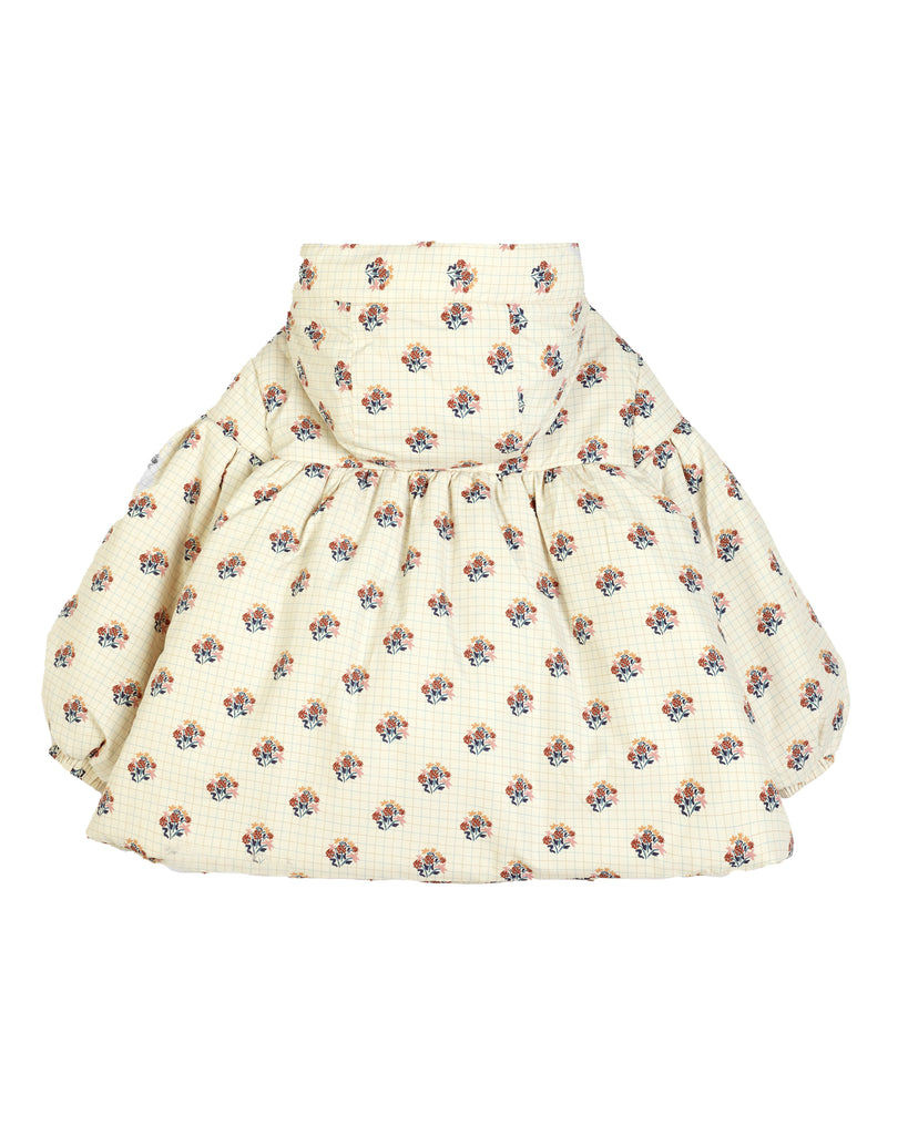 C'ERA UNA VOLTA Betty Puffer Jacket in Cream Check Flower