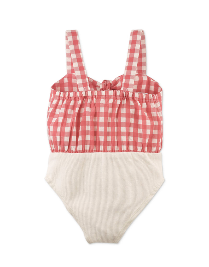 GINGERSNAPS SS25 Nadia Gingham Bodysuit Top