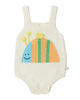 STELLA MCCARTNEY KIDS Baby Organic Cotton Knit Puffel Overalls Bodysuit with Bumblebee