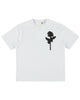 CAROLINE BOSMANS White T-shirt Top with Removable Contrast Rose