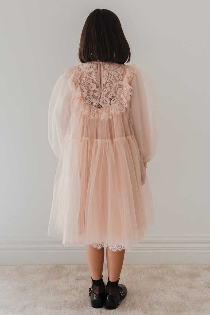 PETITE AMALIE "Enchanted Delight" French Lace Tulle Babydoll Dress