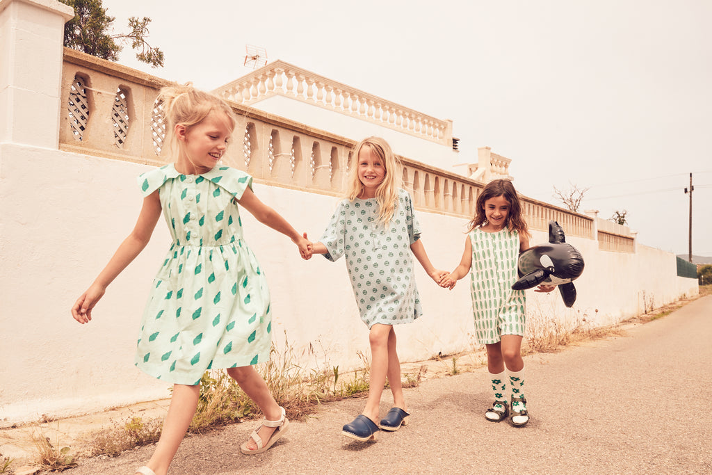 WYNKEN Sail Collar Sundress in Verdant Green