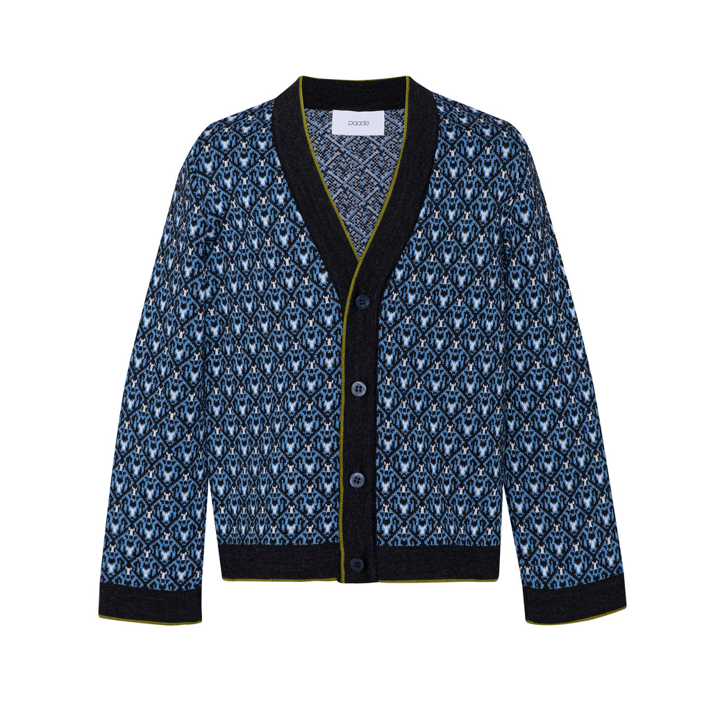 PAADE MODE "ALPENGLOW" Glacier Blue Wool Cardigan