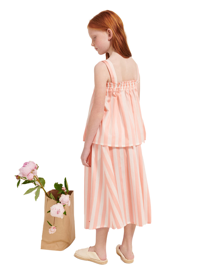 WEEKEND HOUSE KIDS "Things I Like" PINK STRIPES ICE-CREAM LONG SKIRT