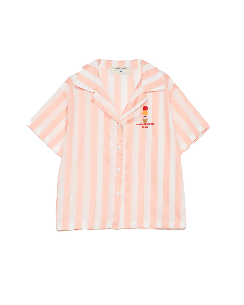 WEEKEND HOUSE KIDS "Things I Like" STRIPPED ICE-CREAM BUTTONED SHIRT