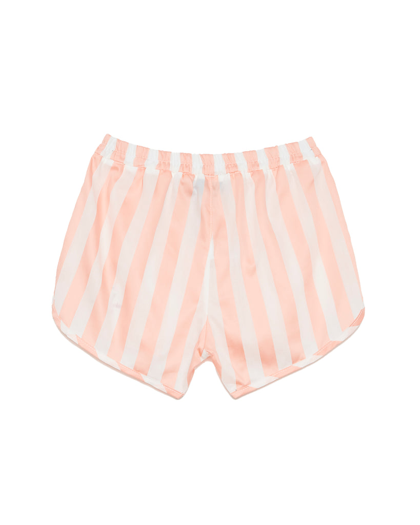 WEEKEND HOUSE KIDS "Things I Like" PINK STRIPES RUNNER SHORT