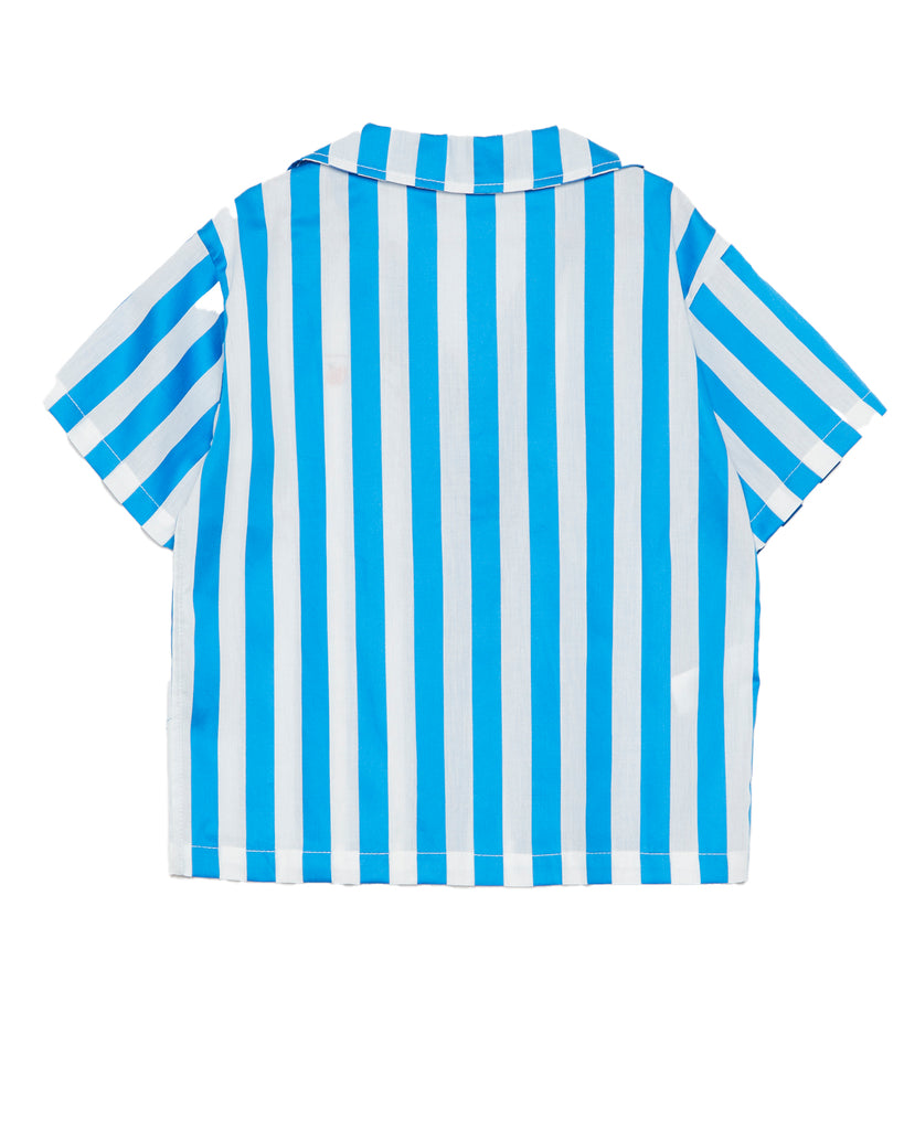 WEEKEND HOUSE KIDS "Things I Like" BLUE STRIPES BUTTONED SHIRT