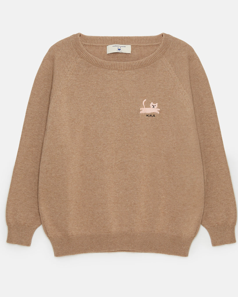 WEEKEND HOUSE KIDS "Small Is Beautiful" Cat Organic Cotton Knitted Sweater