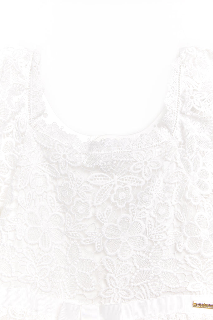 NICOLE MILLER GIRLS SS24 Cream Guipure Lace Dress