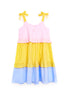 NICOLE MILLER GIRLS SS24 Tri-Color Tiered Dress