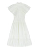 CAROLINE BOSMANS AW24 Tafta Ruffled Dress in White