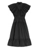 CAROLINE BOSMANS AW24 Tafta Ruffled Dress in Black