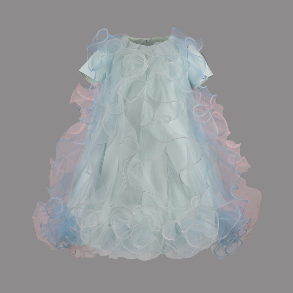 NIKOLIA "Beautiful Madness" Optimista Tulle Overlay Dress in Pastel Mix