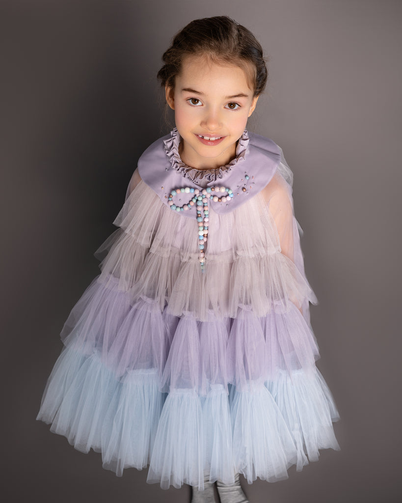 NIKOLIA "Impossible Garden" Iceland Tiered Tulle Dress