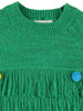 STELLA MCCARTNEY GIRL KNIT FRINGED SWEATER WITH POMPOMS