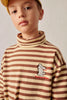 WEEKEND HOUSE KIDS FW23 Dog Stripe Sweatshirt Turtleneck Top