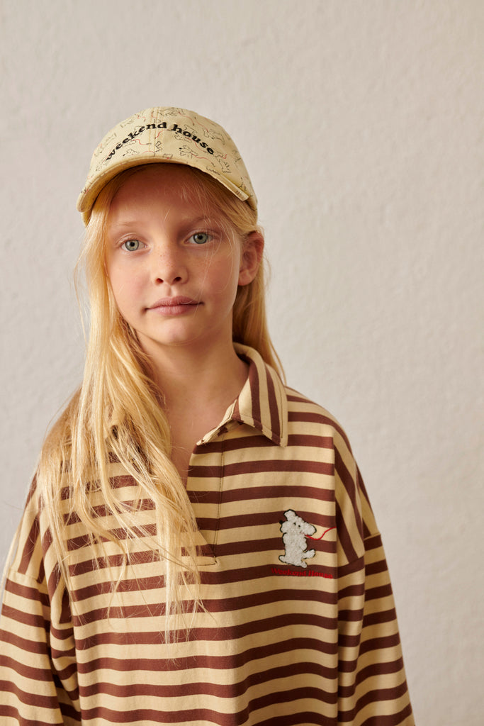 WEEKEND HOUSE KIDS FW23 Dog Stripe Polo Dress