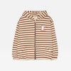 WEEKEND HOUSE KIDS FW23 Dog Striped Zippered Hoodie Sweatshirt with Pockets