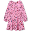 SONIA RYKIEL ENFANT FW23 Paris Pattern Pink Long Sleeve Dress