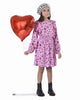 SONIA RYKIEL ENFANT FW23 Paris Pattern Pink Long Sleeve Dress