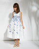 ELIE SAAB  White Floral Embroidered Sleeveless Maxi Dress