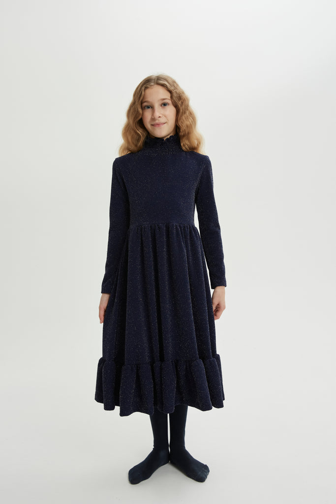 THE MIDDLE DAUGHTER AW24  EVERYTHING BUT THE GIRL  DRESS in THE NAVY BLUE SPARKLE