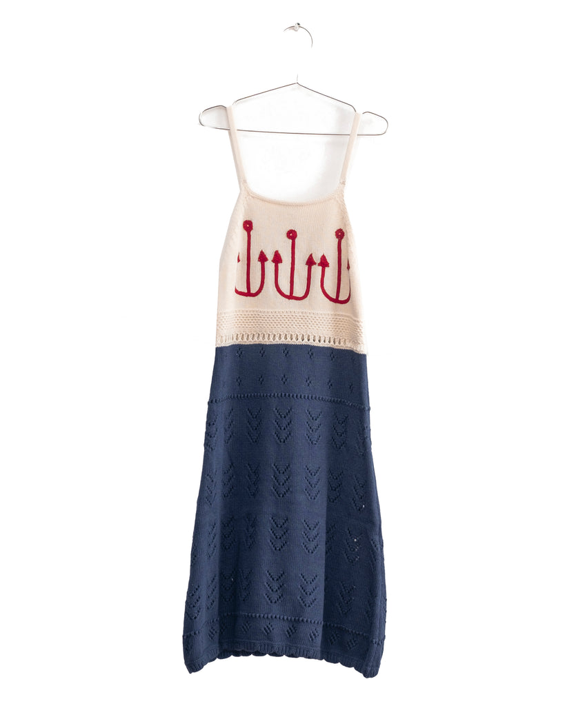 FISH & KIDS SS24 Anchors Cotton Knit Dress