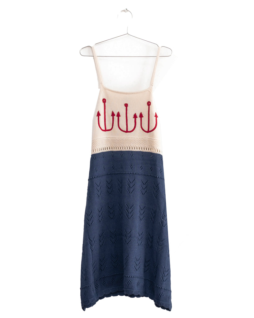 FISH & KIDS SS24 Anchors Cotton Knit Dress