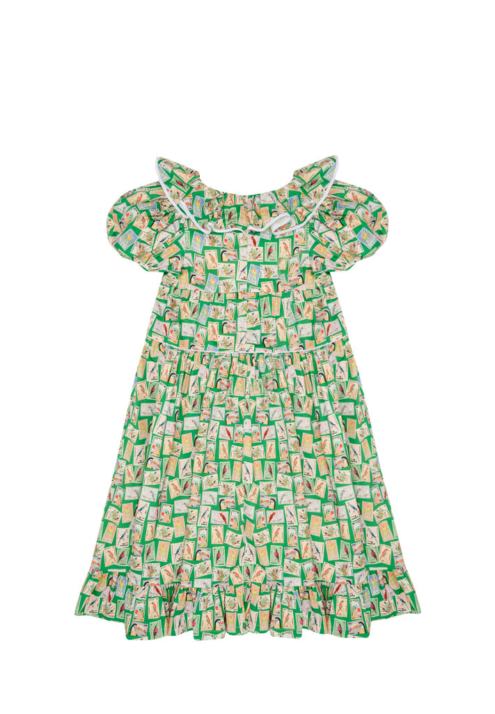 THE MIDDLE DAUGHTER SS24 FLUTTER THE DOVECOTES Dress in Exotic Birds