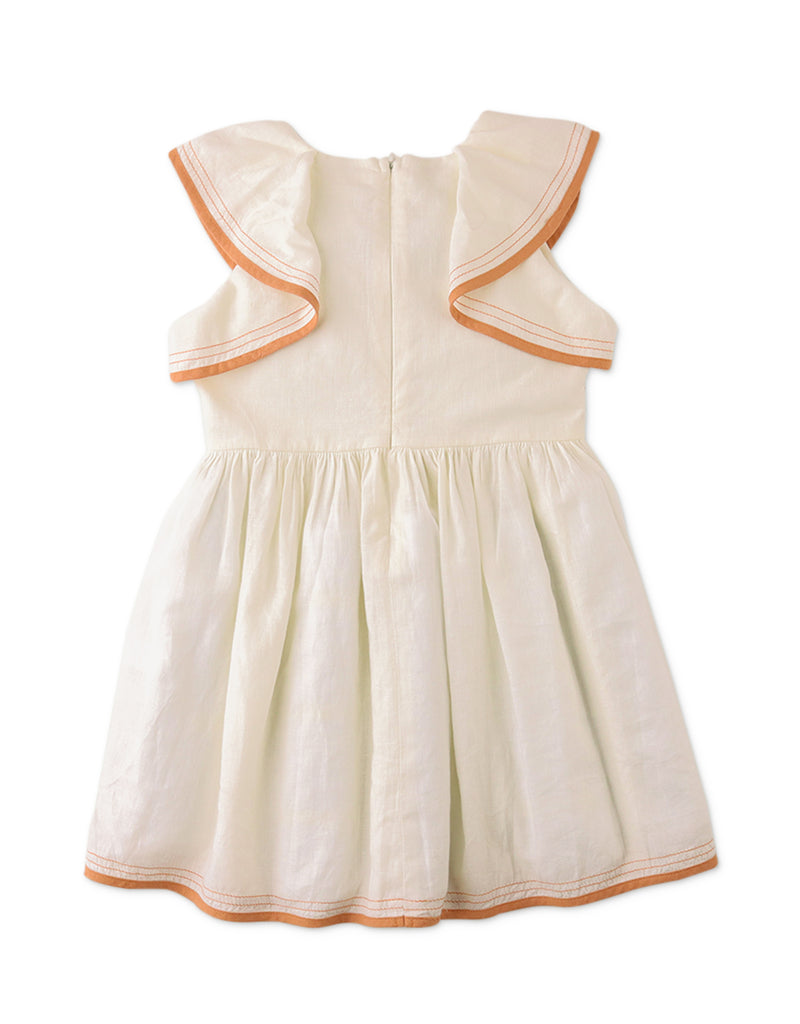 GINGERSNAPS SS25 Fiona Dress with Contrast Collar Ruffle