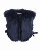 GINGERSNAPS Eco Fur Gilet Vest with Velvet Ties