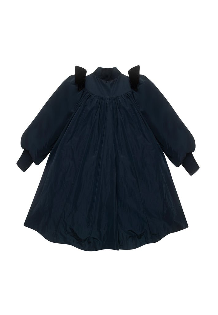 THE MIDDLE DAUGHTER AW24   GO ALL OUT Coat in NAVY BLUE VELVET