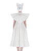 CAROLINE BOSMANS AW24 Tafta Ruffled Dress in White