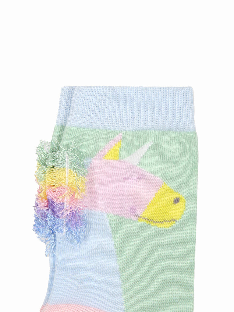 STELLA MCCARTNEY KIDS Girl 2-pack Socks with Unicorn Fringes