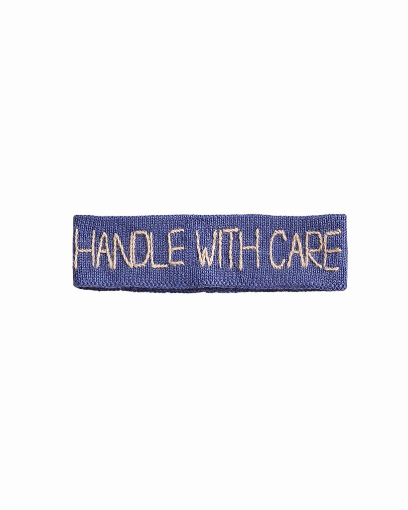 OEUF "Handle With Care" Hand-Embroidered Headband "Handle With Care"