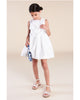 MiMiSol SS24 Flower Applique Dress in Cream