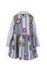 MiMiSol FW23 Abstract Print Baby Doll Dress with Buttons