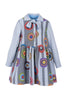 MiMiSol FW23 Abstract Print Baby Doll Dress with Buttons