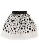 MiMiSol FW24 FLOCK POLKA-DOT ORGANZA SKIRT in Cream and Black