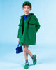 MiMiSol FW23 Green Coat with Oversized Buttons