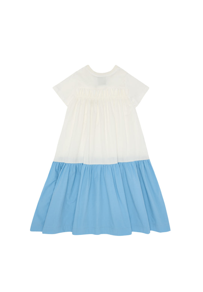 THE MIDDLE DAUGHTER SS24 NICE AS A PIE Dress in Porcelain and Sky