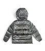 NUNUNU FW23 Sun Inked Hooded Down Jacket in Titanium