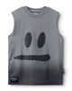 NUNUNU SS24 SMIRKS Sleeveless T- Shirt in Concrete