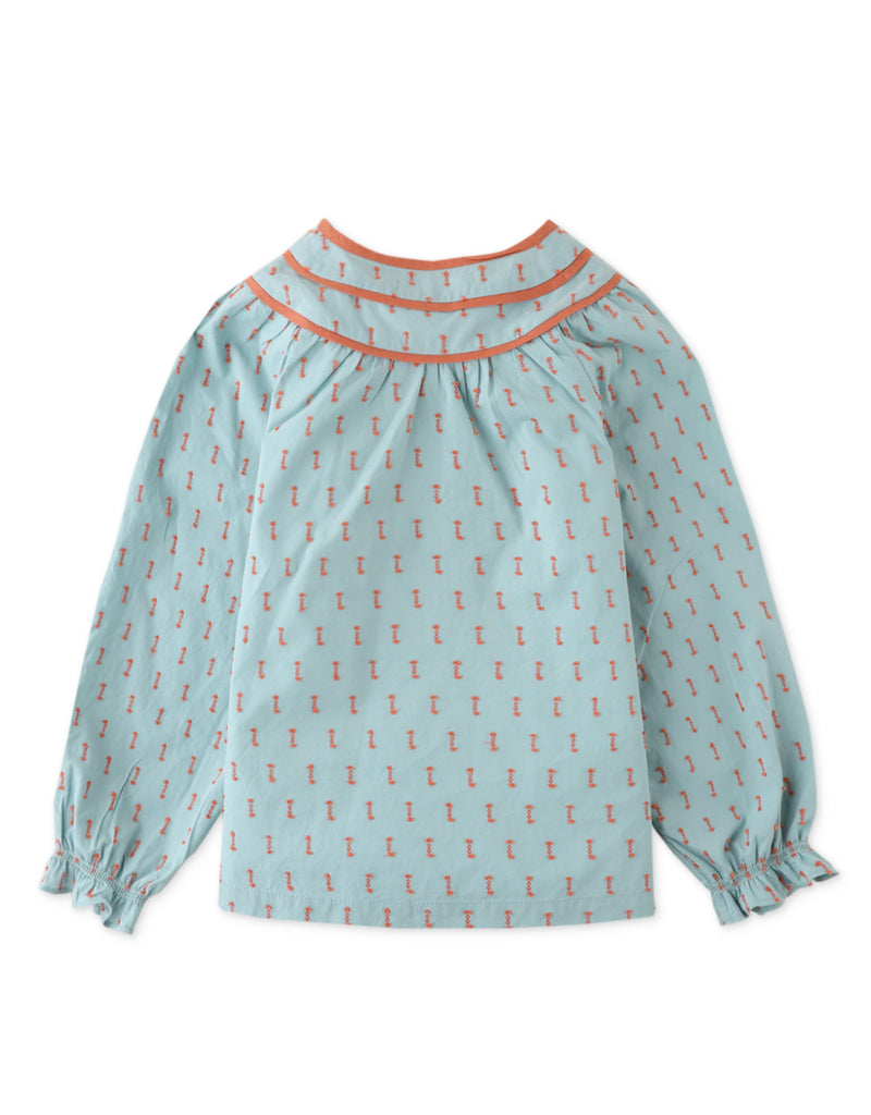 GINGERSNAPS FW24 DOTTED TOP BLOUSE WITH CONTRAST TRIM