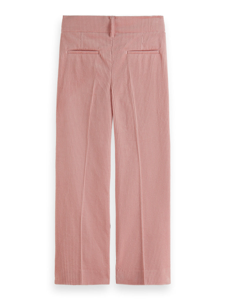 SCOTCH AND SODA FW23 Wide Leg High Rise Corduroy Pants in Dusty Pink