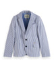 SCOTCH AND SODA SS24 BOY SEERSUCKER STRIPE BLAZER