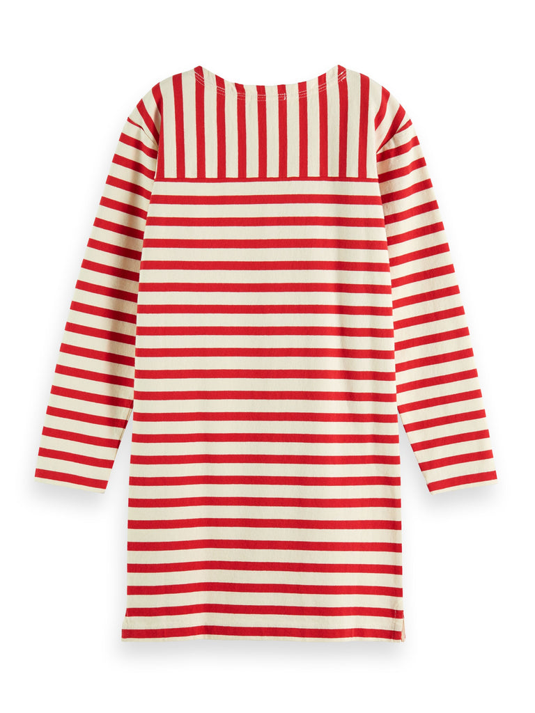 SCOTCH AND SODA SS24  BRETTON STRIPE SWEATSHIRT DRESS