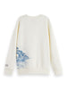 SCOTCH AND SODA SS24 RELAXED-FIT PLACED ARTWORK SWEATSHIRT