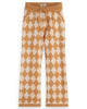 SCOTCH AND SODA FW24 CHECKERBOARD KNITTED Wide Leg Pants