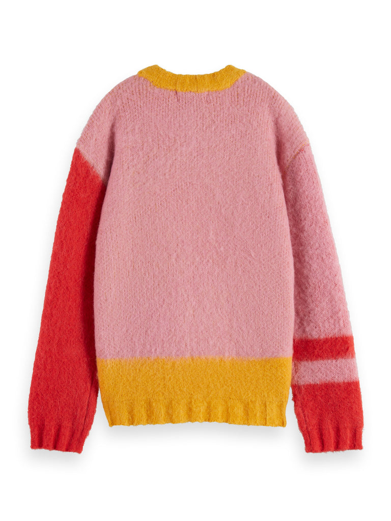 SCOTCH AND SODA FW24 FLUFFY COLOUR BLOCK PULLOVER Sweater